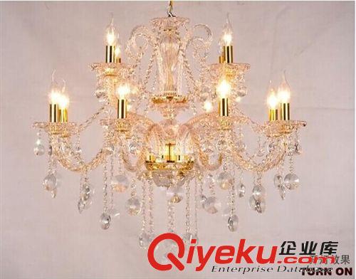 歐式簡約雙金色水晶蠟燭吊燈 燈具燈飾酒店工程燈 臥室客廳餐廳燈原始圖片3