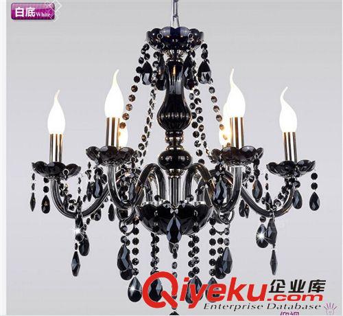 歐式現代黑色K 9水晶燈 客廳燈餐廳燈臥室燈現貨批發送光源原始圖片3