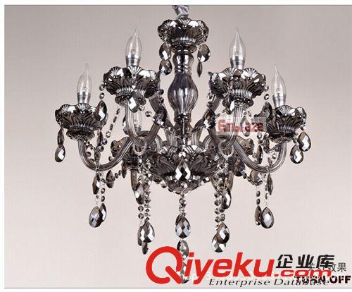 歐式簡約煙灰色黑色奢華水晶吊燈客廳臥室燈 KTV娛樂場所專用原始圖片3