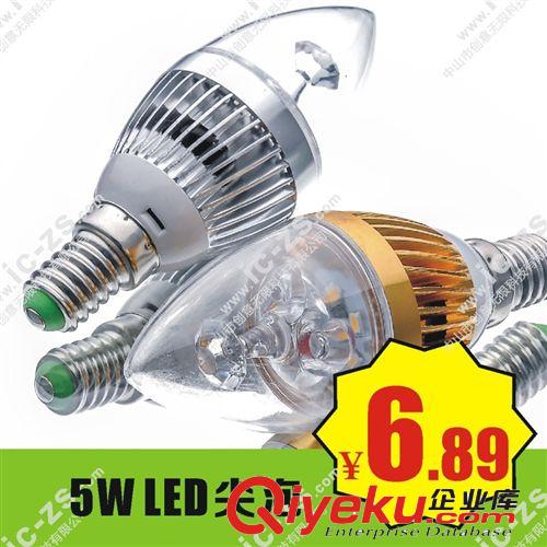 質(zhì)保一年 照明燈飾廠直銷 E14 5W 精品系列 水晶燈尖泡 LED尖泡燈原始圖片3
