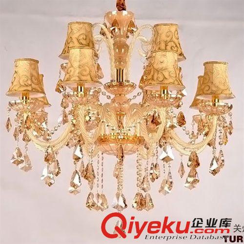 廠家批發(fā)干邑色歐式蠟燭水晶吊燈飾 客廳燈餐廳吊燈臥室燈具6222原始圖片3