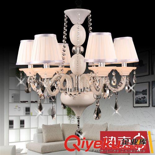 現(xiàn)代客廳水晶吊燈 歐式鐵藝燈罩 創(chuàng)意無限水晶燈具 床頭燈 餐燈原始圖片3