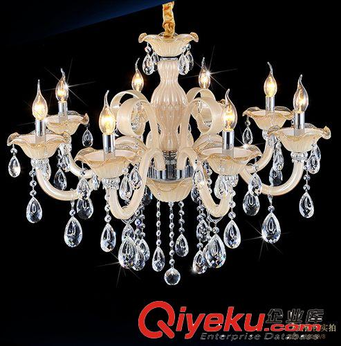 奢華歐式水晶吊燈 客廳燈現(xiàn)代簡(jiǎn)約餐廳臥室蠟燭水晶燈具大氣燈飾