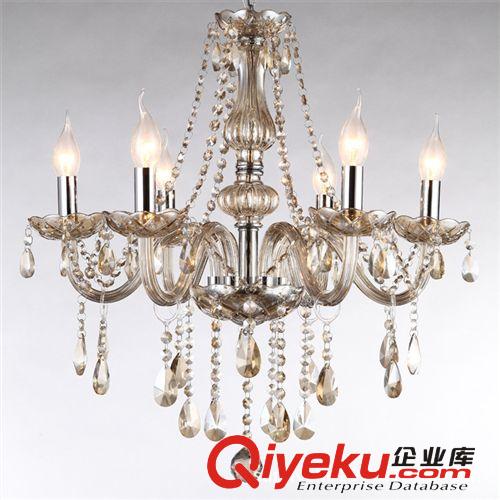古鎮廠家促銷gd琥珀色客廳餐廳臥室燈具現代簡約歐式水晶吊燈原始圖片2