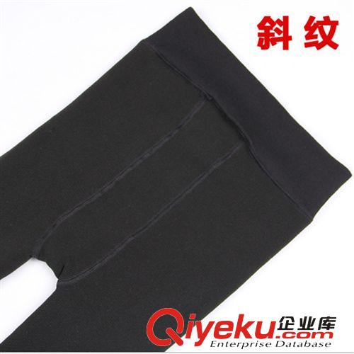 秋冬款斜紋單層保暖一體褲 無縫加絨雙加襠打底褲踩腳九分兩穿褲原始圖片2