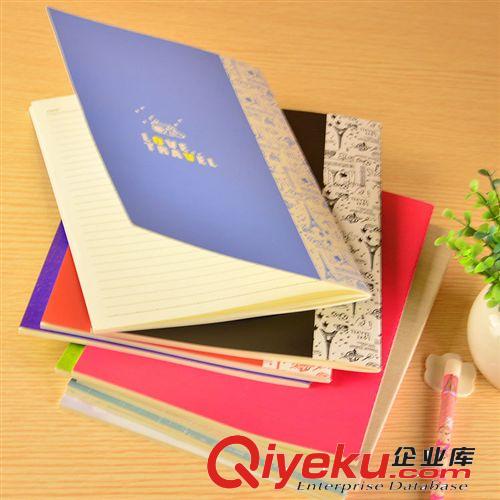 韓國創意記事本B5辦公軟面抄 英倫建筑系列米黃雙膠紙30張兩面格原始圖片3