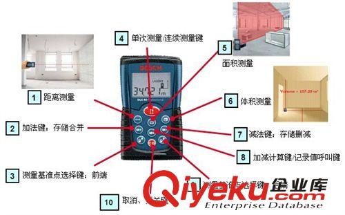 德國(guó)博世40米手持式激光測(cè)距儀 激光尺DLE40