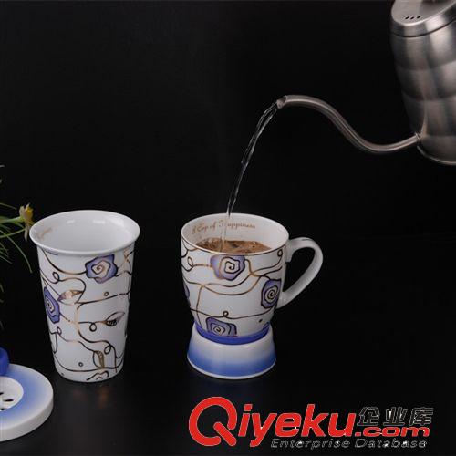 創(chuàng)意茶杯創(chuàng)意咖啡杯  咖啡茶過濾器 咖啡杯 外貿(mào)原單 茶具套裝原始圖片2