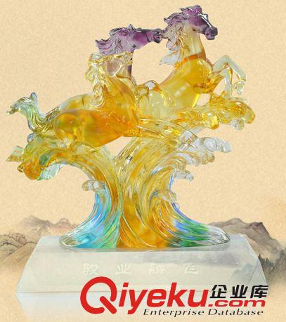 琉璃馬系列馬上如意駿馬騰飛萬馬奔騰白玉座高端文化禮品商務饋贈原始圖片3