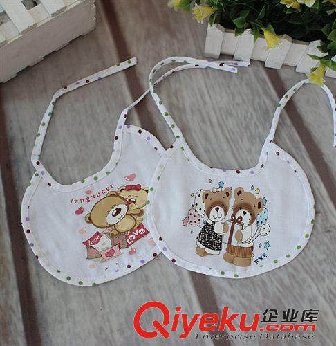 紗布印花口水巾全棉紗布嬰兒圍嘴圍兜口水巾 30030-8（2條/包）原始圖片3