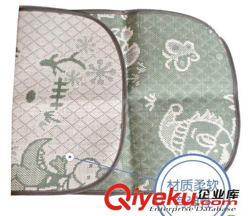 新款袋鼠寶寶亞草推車席，卡通印花涼席，65*35厘米800防偽8033原始圖片3