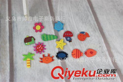 批發(fā)卡通木質(zhì)冰箱貼 一包12個(gè)裝 增進(jìn) 寶寶的想象力冰箱貼1528原始圖片3