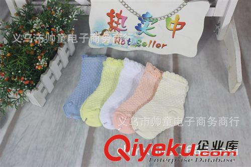 夏季款式哦！0-2歲寶寶純色棉襪花邊松口襪手工縫頭嬰兒襪1542A-1
