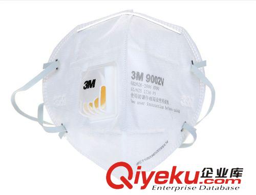 3M 9002V PM2.5帶閥防護口罩 KN90級 頭帶式 防塵 防霧霾 25只裝