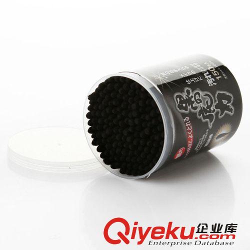 逸活黑竹炭雙頭清潔掏耳化妝 衛生無菌塑料棉花棒棉棒醫用棉簽250原始圖片2