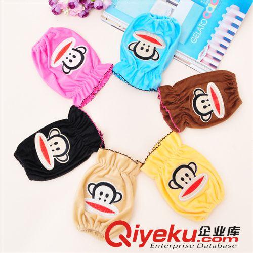 新款兒童卡通短袖套超柔刺繡套袖可愛 袖套廠家直銷大嘴猴袖套原始圖片2