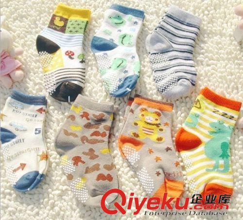 【男】日本原單卡通純棉防滑底地板襪 男寶寶點膠小童襪批發(fā)原始圖片2