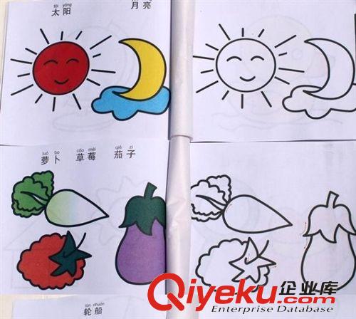 兒童畫(huà)畫(huà)書(shū)本 寶寶學(xué)畫(huà)畫(huà)繪畫(huà)書(shū)籍簡(jiǎn)筆畫(huà)填色涂色涂鴉畫(huà)原始圖片3