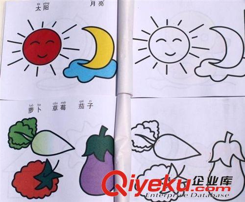 寶寶學畫畫繪畫書籍填色涂色 蒙紙簡筆畫 兒童畫畫書本原始圖片2