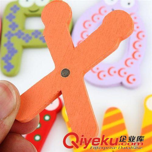 26個英文字母冰箱貼 符號木質冰箱貼 兒童早教卡通磁鐵磁性冰箱貼原始圖片3