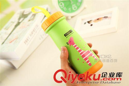 卡通長頸鹿保溫杯 304真空雙層動物保溫杯 學生辦公保溫杯原始圖片3