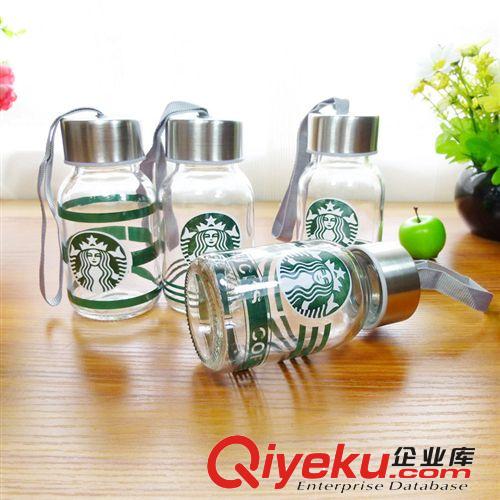 時(shí)尚透明星巴克玻璃杯 夏季學(xué)生禮品杯 單層玻璃杯帶蓋原始圖片2