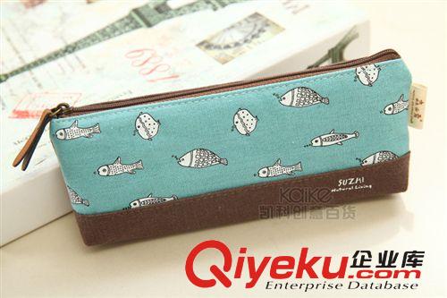 2014新款帆布筆袋韓國(guó)文具批發(fā) 素枝筆袋學(xué)生文具原始圖片2