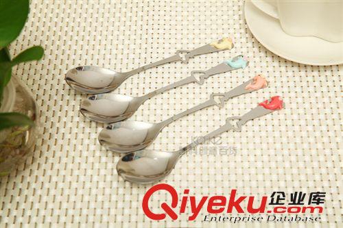 精致個性海豚勺子 創(chuàng)意兒童不銹鋼長柄勺子原始圖片2