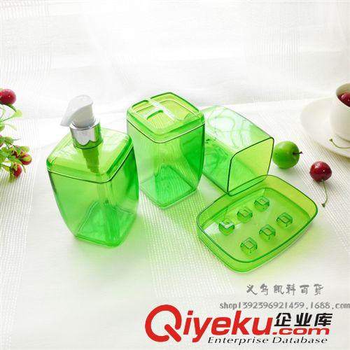 創(chuàng)意衛(wèi)生間四件套裝 漱口杯套裝 透明洗漱酒店用品 多色可選原始圖片2