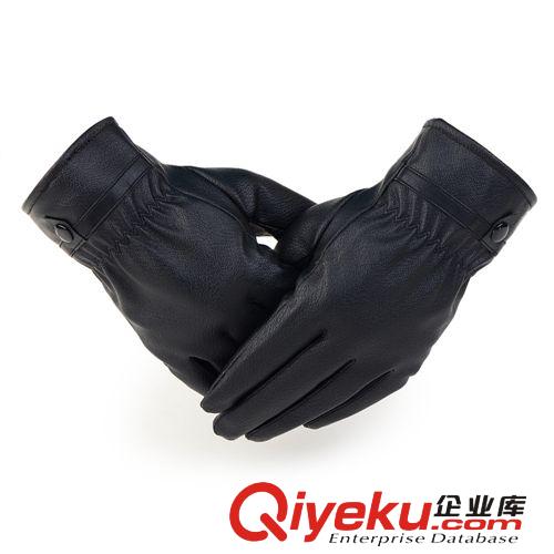 男士手套 騎車運(yùn)動(dòng)防滑手套 冬天保暖加厚手套 雙紐扣收口手套