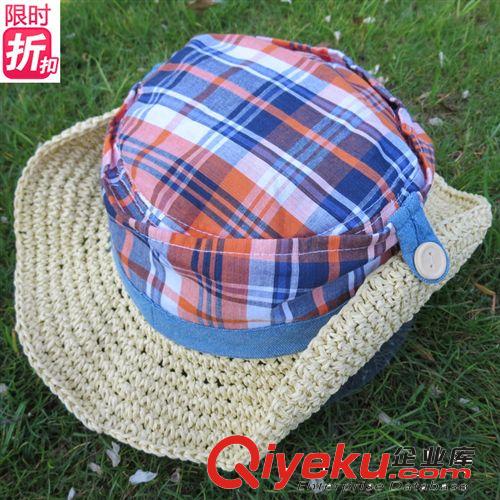兒童帽子 爆款小辣椒公主帽童帽 色蝴蝶結(jié)草帽