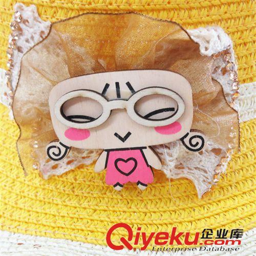 兒童帽子 春夏女帽 荷葉邊卡通小美女韓版太陽帽 寶寶帽子遮陽帽原始圖片2