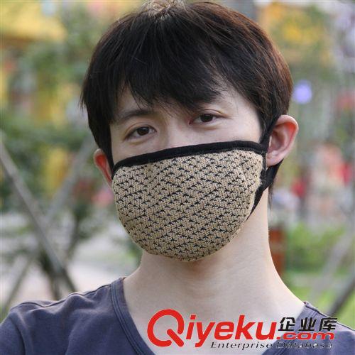 冬季新款男士口罩 立體護(hù)下巴口罩 護(hù)下顎千鳥格保暖口罩 加大原始圖片2