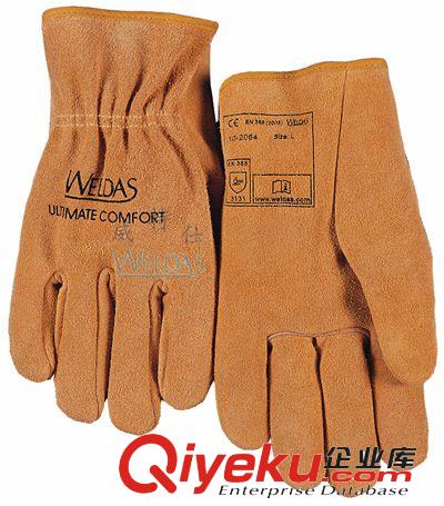 Weldas 威特仕 白色羊青皮短袖款 手感寶氬弧焊手套 10-1008