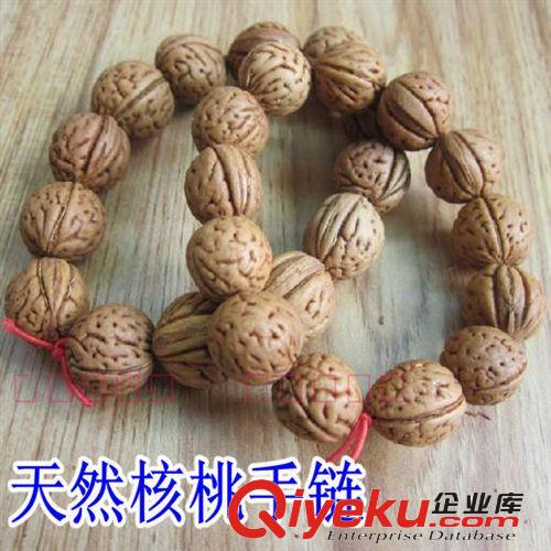 tr山核桃手工串珠手鏈 本命年辟邪桃核念珠手串 佛珠手鏈批發原始圖片3