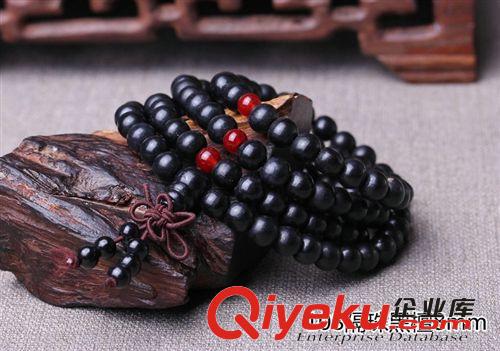 全網(wǎng){zd1}108檀木佛珠手鏈念珠義烏飾品批發(fā) 手工串珠木質(zhì)佛珠手串原始圖片3