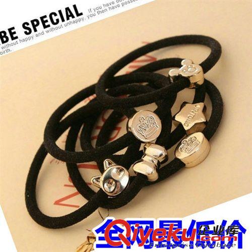 韓版糖果色電話線發圈發繩 2元店義烏飾品地攤小贈品頭繩發飾批發