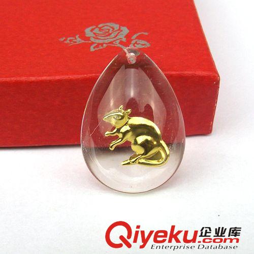 全網{zd1}價 生肖晶美金吊墜批發 水晶包金鑲金吊墜生肖款地攤熱賣原始圖片3