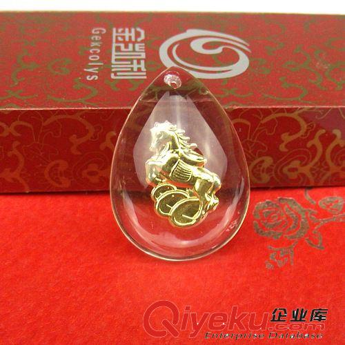 十二生肖晶美金吊墜批發(fā) 晶美金鑲金吊墜項墜 地攤跑江湖熱賣飾品