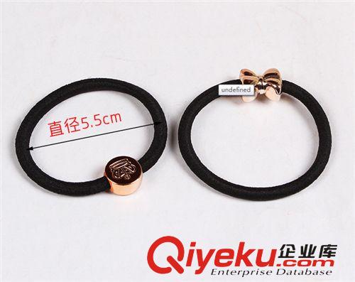 2元店飾品 新款韓版發(fā)飾 加粗型高彈力兒童發(fā)圈 多款金扣頭繩皮筋原始圖片3