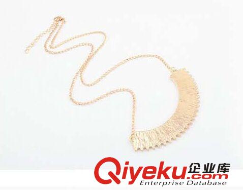 義烏飾品 韓版時(shí)尚撞色月牙百搭項(xiàng)鏈毛衣鏈胸鏈 10元店貨源 G108原始圖片3