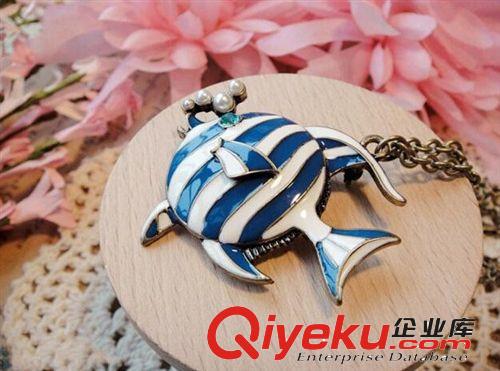 歐美dp項(xiàng)鏈 時(shí)尚個(gè)性珍珠熱帶魚(yú)項(xiàng)鏈毛衣鏈 外貿(mào)原單 廠家批發(fā)原始圖片3