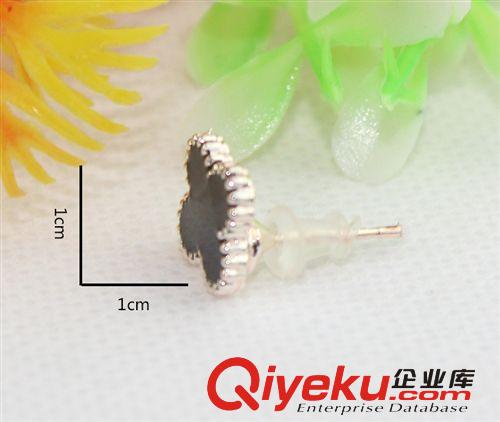 韓版精致氣質(zhì)四葉草多款耳釘 優(yōu)雅時(shí)尚耳飾批發(fā) F104原始圖片2