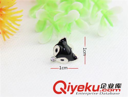 韓國(guó)飾品  多色小狐貍 耳釘 gd耳飾批發(fā) 10元店進(jìn)貨   F101原始圖片3