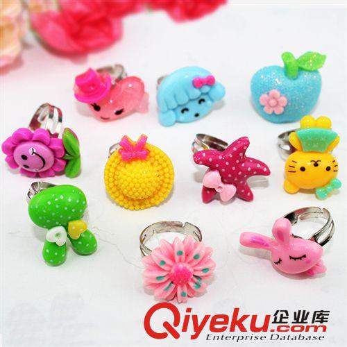 韓國(guó)兒童飾品批發(fā) 兒童水鉆開(kāi)口戒指 動(dòng)物卡通 兒童糖果色戒指