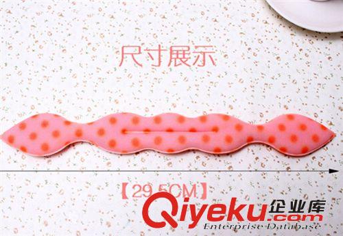 韓版波點可愛兔耳朵發圈 大號海綿盤發器 丸子頭花苞頭美發棒D104原始圖片3