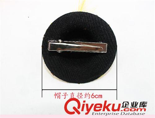 時尚俏皮兒童小禮帽發(fā)夾小帽子工藝fk韓版頭飾兒童 小禮帽發(fā)飾原始圖片3