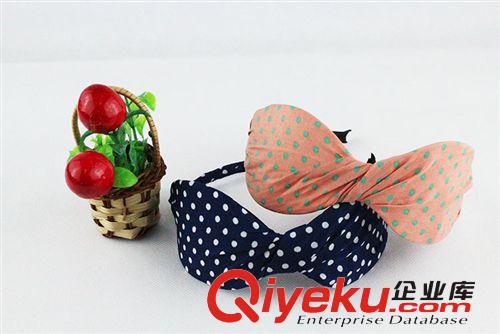 韓國(guó)gd發(fā)飾 熱銷(xiāo)大條紋發(fā)箍 韓版蝴蝶結(jié)布藝頭箍 9元店貨源