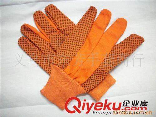 供應(yīng)外貿(mào)黃色帆布點(diǎn)塑手套 量大從優(yōu)原始圖片3