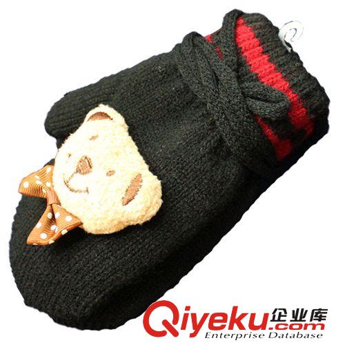 冬季保暖腈綸手套 卡通兔毛包指款兒童手套批發(fā)原始圖片3